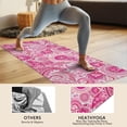 thumbnail image 4 of Pink Paisley and Floral Pattern Hot Yoga Mat Towel Non Slip for Hot Yoga - Quick-Drying Yoga Mat Cover with 4 Corner Pockets with Travel Bag - Hot Yoga Towel Non Slip 74"x26", 4 of 6