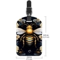 thumbnail image 6 of Square 2Pack PU Leather Bee Cruise Luggage Tag with Privacy Cover and Name ID Tag for Travel Handbags Backpacks Luggage Tags, 6 of 6