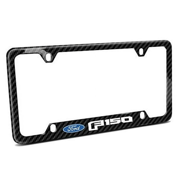 Ford F-150 2015 up Black Real Carbon Fiber 50 States License Plate Frame