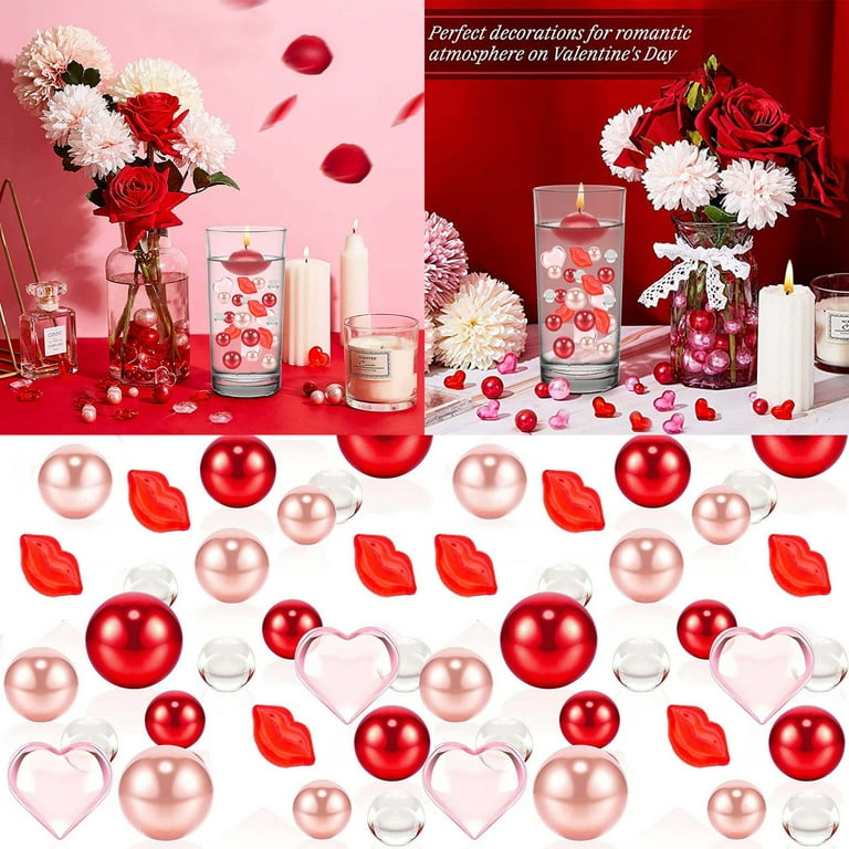 3D Red Floating Heart Candles
