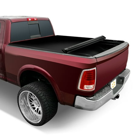 Auto Drive Soft Roll up Truck Bed Tonneau Cover Fits 09-18 Dodge Ram 1500 6.5Ft Bed