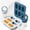 Blue, variant on Silicone Baby Fruit Feeders with Freezer Tray for Batch Prep, Set of 2 Safe & Convenient Includes Extra Pouches & Travel Lids, Dishwasher Safe, Pink