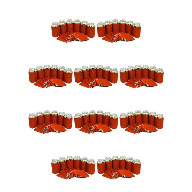 Advancent Enfriador de latas de cerveza en blanco, cubierta de neopreno plegable para bebidas, copa de fiesta plegable, soporte para bebidas de Color liso, Rojo 10piezas Advancent CBP585779