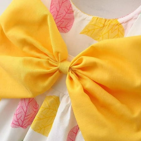 

Cathalem Girls Two Piece Formal Dresses Kids Hat Baby Dress Floral Princess Toddler Suspenders Outfits Girls Toddler Dresses 5t Dress Yellow 12-18 Months