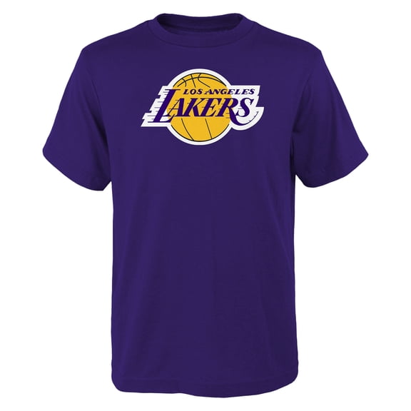 Youth Outerstuff Purple Los Angeles Lakers Primary Logo T-Shirt