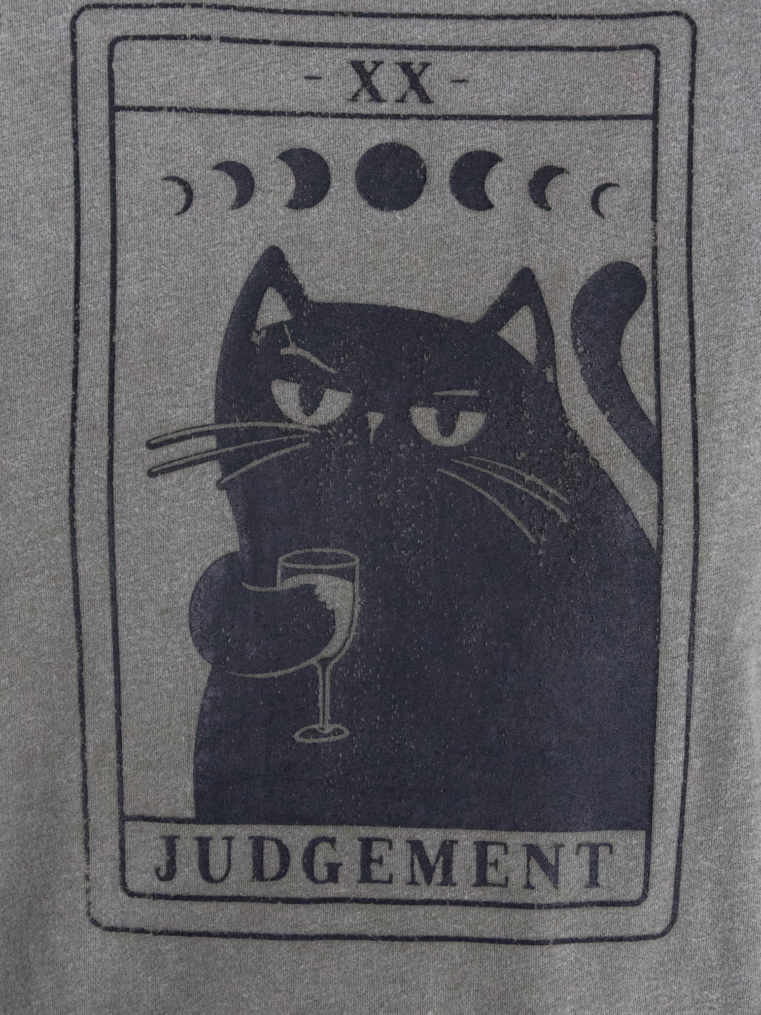 Women's Cat Tarot Card Graphic Seasonal Fall Tee, from Positivitees, Sizes S-4X