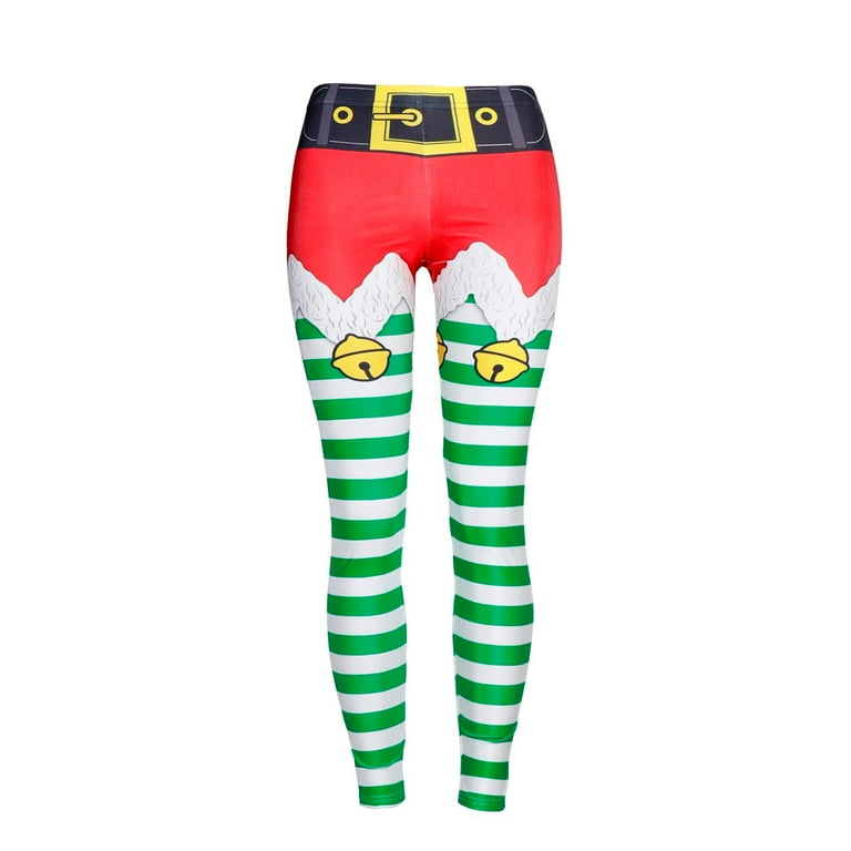 Women Custom Christmas Printed Pants Custom Skinny Leggings For Leggings  Running Christmas Santa Pilates Party Snowman Leggings 