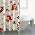 thumbnail image 4 of Beige Christmas Santa Pattern Shower Curtain 36"x72" ,Bathroom Decorative Shower Curtains Set with 12 Hooks,Modern Waterproof Washable Shower Curtain, 4 of 6
