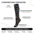 thumbnail image 3 of Bixox Space D Print Compression Socks,Compression Socks Women & Men Circulation for Medical,Running,Athletic, 3 of 7