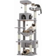 thumbnail image 1 of Large Cat Tree cm Cat Tower for Large Cats Cat Condo with SisalCove Scratching Posts and Pads Padded Perch Dual Condo and Basket for Indoor CatsGrey Small, 1 of 7