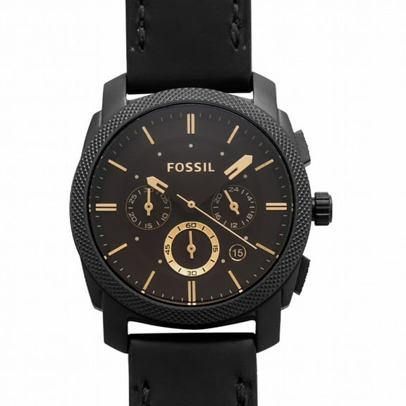 Fossil Quartz Black Dial Stainless Steel Men's Watch FS5586