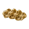 thumbnail image 4 of Soporte de cerámica para huevos, bandeja de almacenamiento para huevos, decoración de encimera, práctico contenedor para huevos, dispensador de huevos oro, 4 of 8