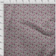thumbnail image 4 of oneOone Silk Tabby Gray Fabric Asian Suzani Sewing Material Print Fabric By The Yard 42 Inch Wide, 4 of 5