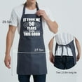 thumbnail image 5 of 50th Birthday Gifts for Women Men, Funny Chef Aprons with Pockets, 5 of 5