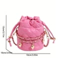 thumbnail image 1 of Mini Chic Bucket Bag with Stylish Argyle Pattern - Drawstring Closure & Crossbody Style - Perfect for Womens Daily Wear, an Elegant Valentines Day Gift, 1 of 6