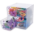 thumbnail image 2 of deflecto Desk Cube, with Four Drawers, Clear Plastic, 6 x 7-1/8 x 6, 2 of 9