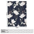 thumbnail image 4 of COMIO  Magnolia Flower Throw Blanket White Floral Magnolia Flower Abstract Spring Elegant Blossom Flannel Throws Blanket for Couch, Bed, Chair, Traveling and Camping, 4 of 6