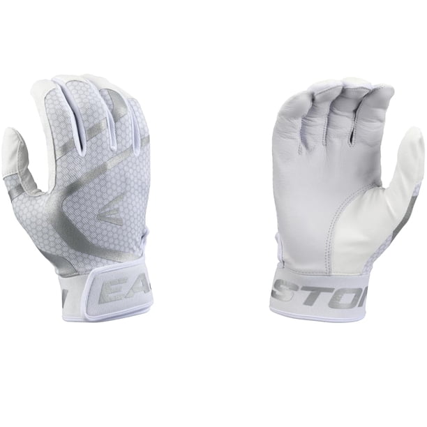 Easton | Guantes de bateo de béisbol Mav Gt | Blanco/Blanco | Adulto Grande