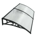 thumbnail image 3 of HomGarden 2 Pack 40’’x80’’ Outdoor Window Door Awnings Canopy W/Bracket, Clear, 3 of 10