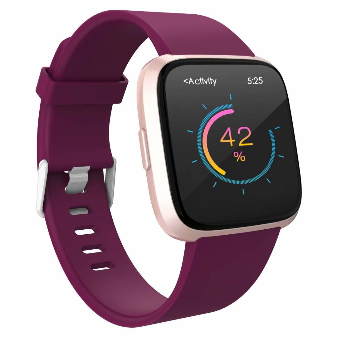 Fitbit Versa 2/Fitbit Versa/Versa Lite/Versa SE Bands, Classic Bands with steel buckle quality elastomer Accessories Wristband Sport Strap Women Men Large Small - Walmart.com