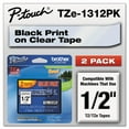 thumbnail image 5 of Brother P-Touch TZE1312PK Standard Adhesive Laminated Labeling Tapes, 1/2"w, Black On Clear, 2/pack, 5 of 7