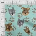 thumbnail image 2 of oneOone Cotton Poplin Twill Light Blue Fabric Dog Sewing Craft Projects Fabric Prints By Yard 56 Inch Wide, 2 of 4
