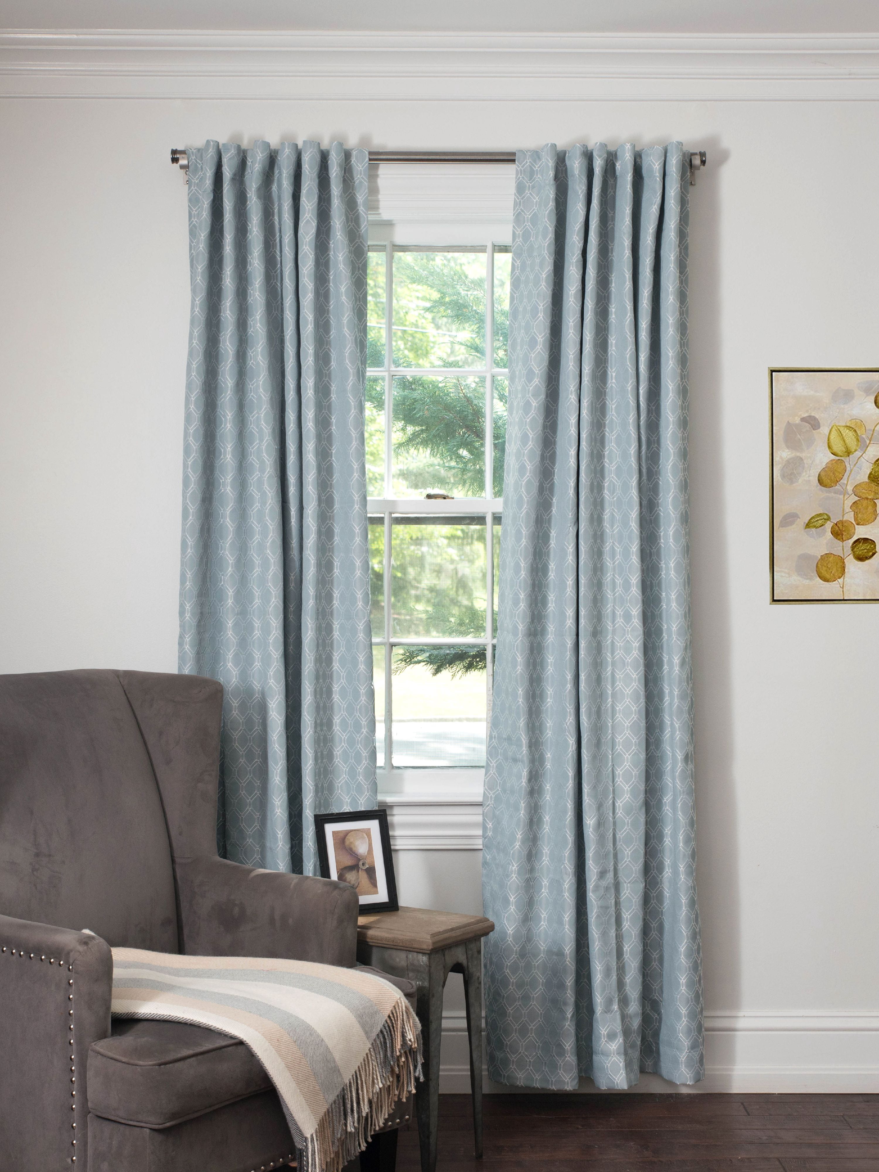Crescent Double layer Total Blackout Back Tab Single Curtain Panel