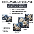 thumbnail image 4 of Designart "Collage of Blue and White Seasonal Blooms III" Flowers Wall Art Set Of 5 - Blue Traditional Hallway Metal Art Print Set, 4 of 6
