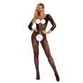 thumbnail image 6 of Fishnet Bodysuit Mesh Bodystocking Sexy Lingerie For Women Lace Babydoll Bodysuit Tight Nightwear, 6 of 7