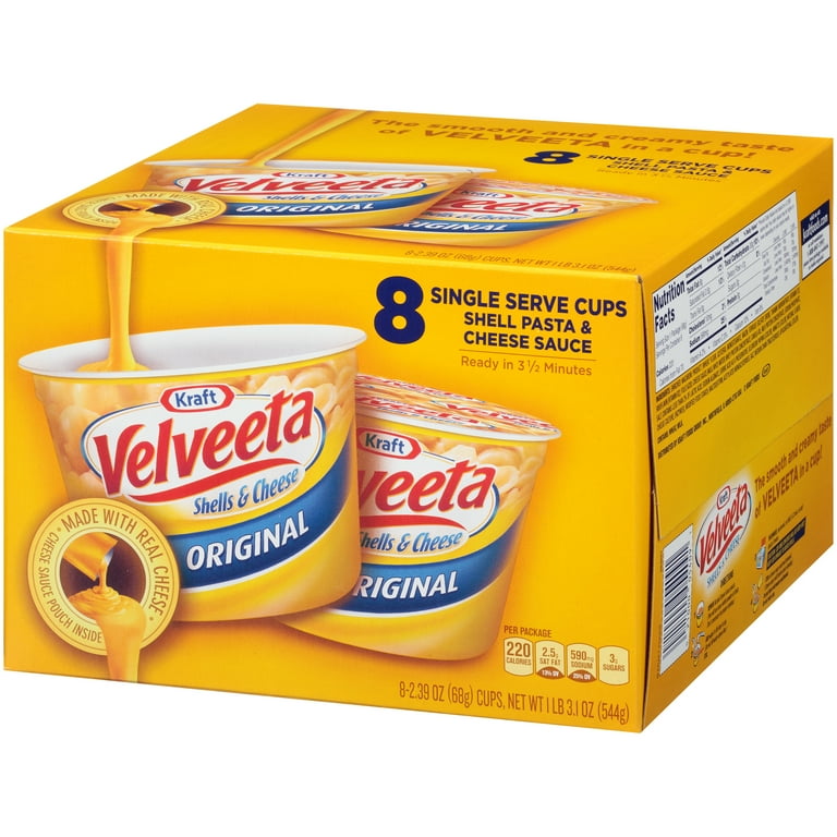 Velveeta Original Shells and Cheese Cups, 8 ct - 19.12 oz Box