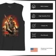 thumbnail image 6 of Apocalypse Reaper Muscle Shirt Fantasy Skeleton Knight with a Sword Medieval Legendary Creature Dragon Wizard Men's, 6 of 7