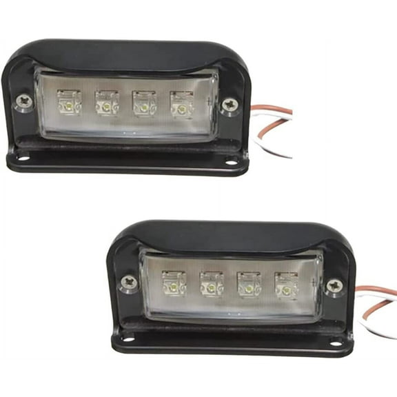 Small Universal License Plate Lights, 24V LED- 2 Pack