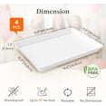 thumbnail image 2 of Extra Large Plastic Serving Trays, 16" x 12" Reusable Food Platters, White Catering Trays for Parties, Buffet, Snacks, Fruit, Appetizers & Charcuterie, BPA-Free, Set of 4, 2 of 3