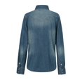 thumbnail image 2 of Richie House Girls' Cotton Denim Blouse RH2543, 2 of 7