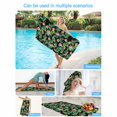 thumbnail image 3 of Tropical Print Beach Towels Blanket Soft&Absorbent Quick Dry Microfiber Black Floral Leaf Pool Towels for Swimming ,Yoga, Sports, Gym, Camping,Large 30X60in,, 3 of 8