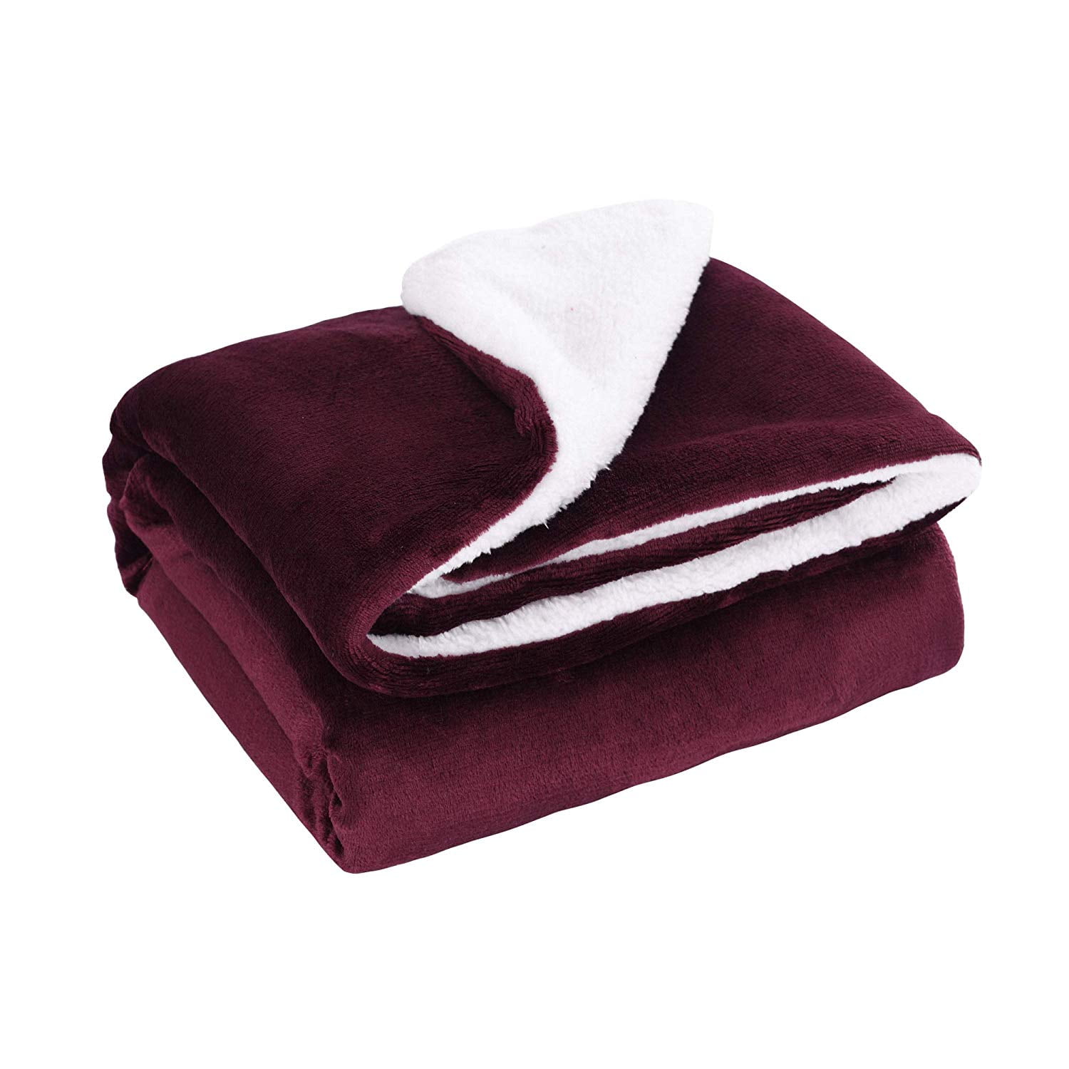 MarCielo Sherpa Throw Blanket, Fleece Blanket, Reversible TV Blanket