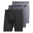 thumbnail image 1 of Calzoncillo bóxer adidas para hombre, paquete de 3 unidades, microfibra, negro, gris ónix, 1 of 7