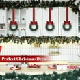 thumbnail image 5 of Wishrage 12PCS Christmas Kitchen Cabinet Wreaths with Ribbon 3.94 Inch Mini Christmas Wreath Small Kitchen Xmas Decor for Window Door, 5 of 5