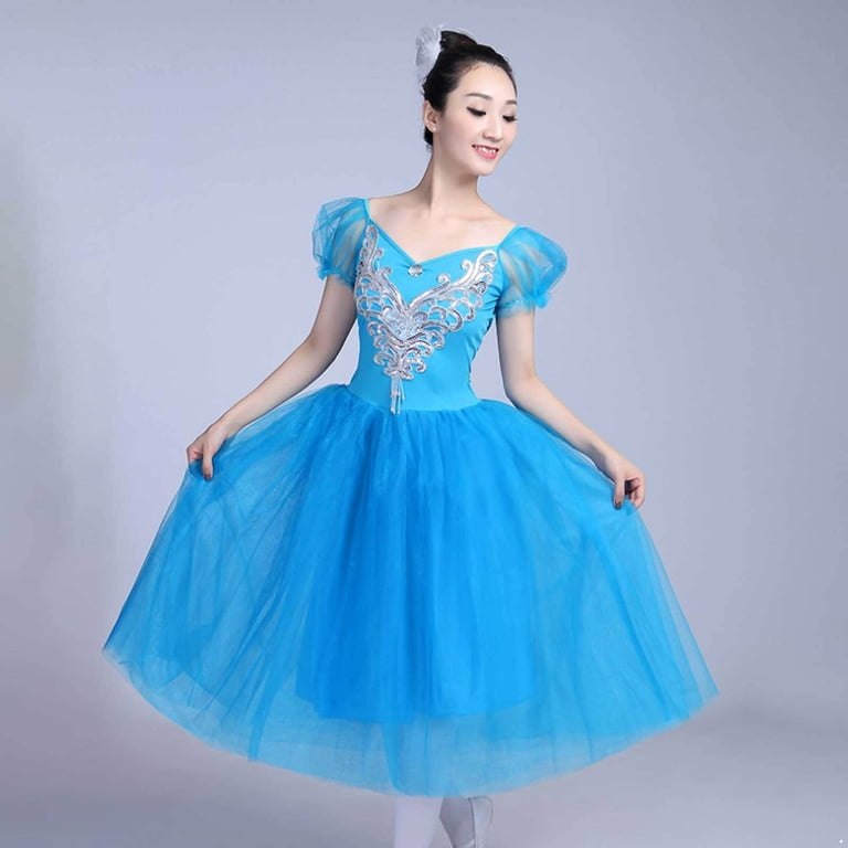 Doomiva Women Puff Sleeve Ballet Dance Mesh Tulle Long Dress Ballerina Swan Lake Princess Dress Blue XXL - Walmart.com Doomiva Women Puff Sleeve Ballet Dance Mesh Tulle Long Dress Ballerina Swan Lake Princess Dress Blue XXL - Walmart.com