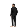 thumbnail image 3 of ANLIQI Men's 100% Cotton Pajamas Set Button Down Pajamas for Men Long Sleeve 2 Piece Sleepwear Lounge Sets with Pockets(Black M), 3 of 8