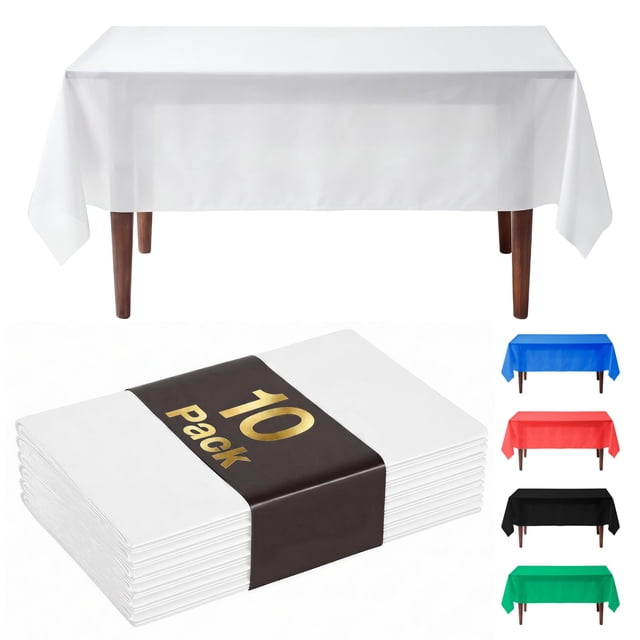 Manteles desechables Auros 10 unidades 137 x 274 cm impermeables blancos