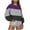 Purple, variant on FDGIU Oversized Sweatshirt for Women - Fuzzy Fleece Crewneck Long Sleeve Pullover, 2025 Casual Fall Fashion