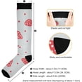 thumbnail image 3 of Coolnut Strawberry Compression Socks, 1 Pack Women Men Long Stocking (20-30mmHg) Travel Knee High Stockings for Athletic Sports,Running,Cycling,Nursing, 3 of 6