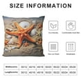thumbnail image 5 of Creowell Starfish Coastal Beach Orange White Fall Autumn Pillow Protector Beach Starfish Super Soft Pillowcase Cushion Cover Two Sides Printed Throw Pillow Covers for Decoration Sofa Couch, 5 of 5
