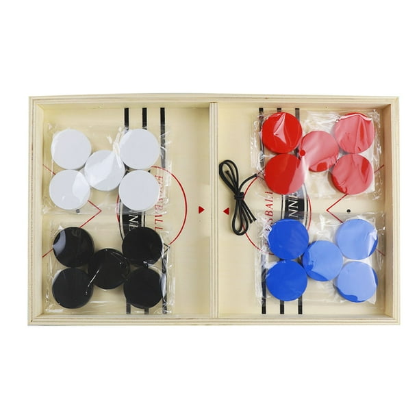 Sling Puck juego Early Education Catan Board Game Wooden Rapid Sling Battle For Hogar School Kindergarten niños tipo 1 1 Set kenally FN001499-01B