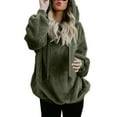 thumbnail image 2 of Sherpa Pullover Sweaters for Women Fleece Sweatshirts Winter Warm Tunic Tops Pullover,Oversized Fuzzy Fleece Sweatshirts Half Zip Sherpa Pullover Sweaters, 2 of 6