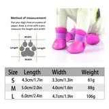 4PCS Dog Puppy Shoes Silicone Waterproof Pet Rain Boots Anti-Slip ...
