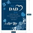 thumbnail image 2 of to My Dad Blanket Gift Blue Fathers Day Blanket from Daughter Son Birthday Valentine for Dad Grandpa Men Love You Best Dad Soft Couch Bed Floral Throw Blanket Twin Size 60x80, 2 of 6