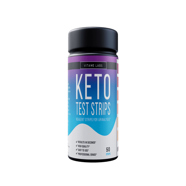 Keto Test Strips, Tiras Medidoras de Cetonas Vitame Labs 50 capsulas Vitame Labs Tiras Medidoras de Cetonas