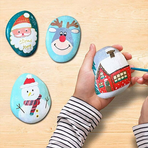 Grebesty Kit De Peinture Sur Roche Pour Adultes Et Enfants